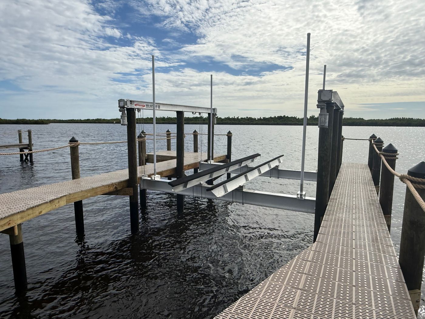 Dock and lift built together