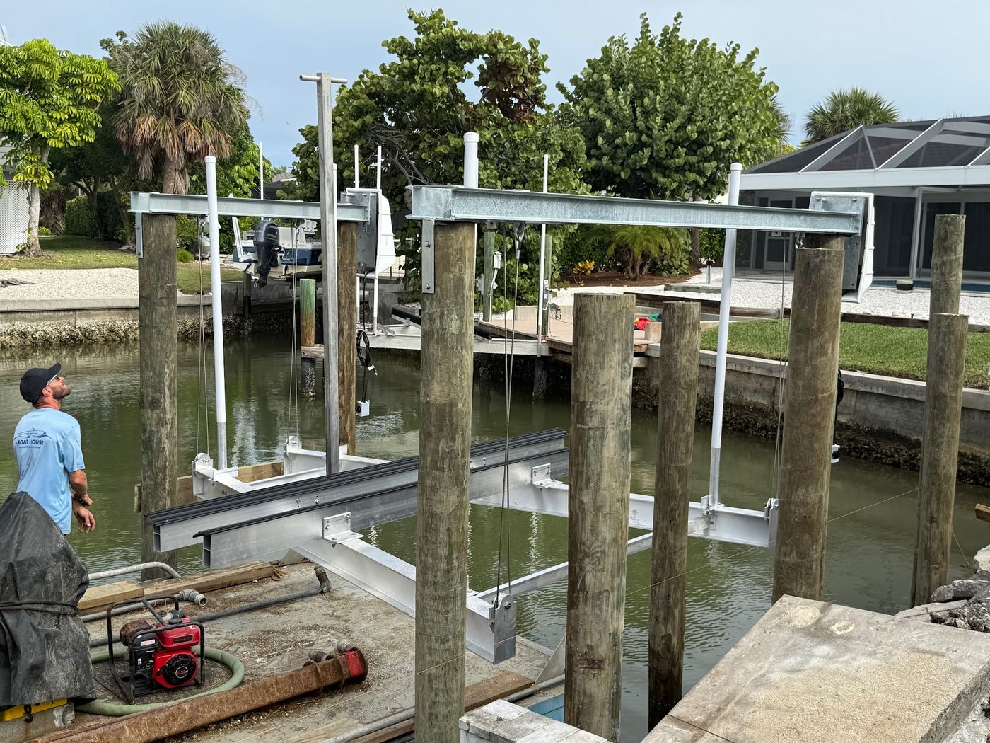 Pilings set for a lift build