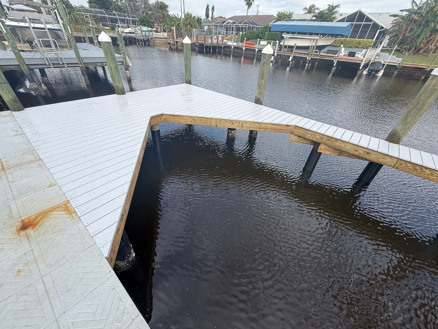 Wraparound re-deck on a SW Florida canal