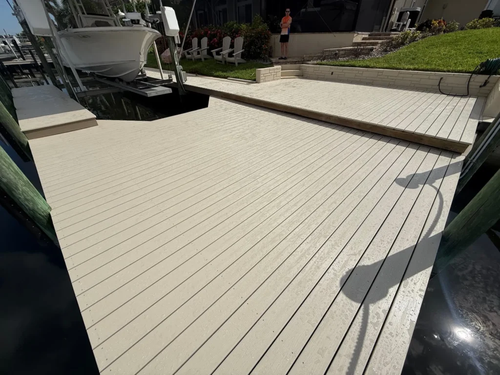 large-custom-dock-platform-installation