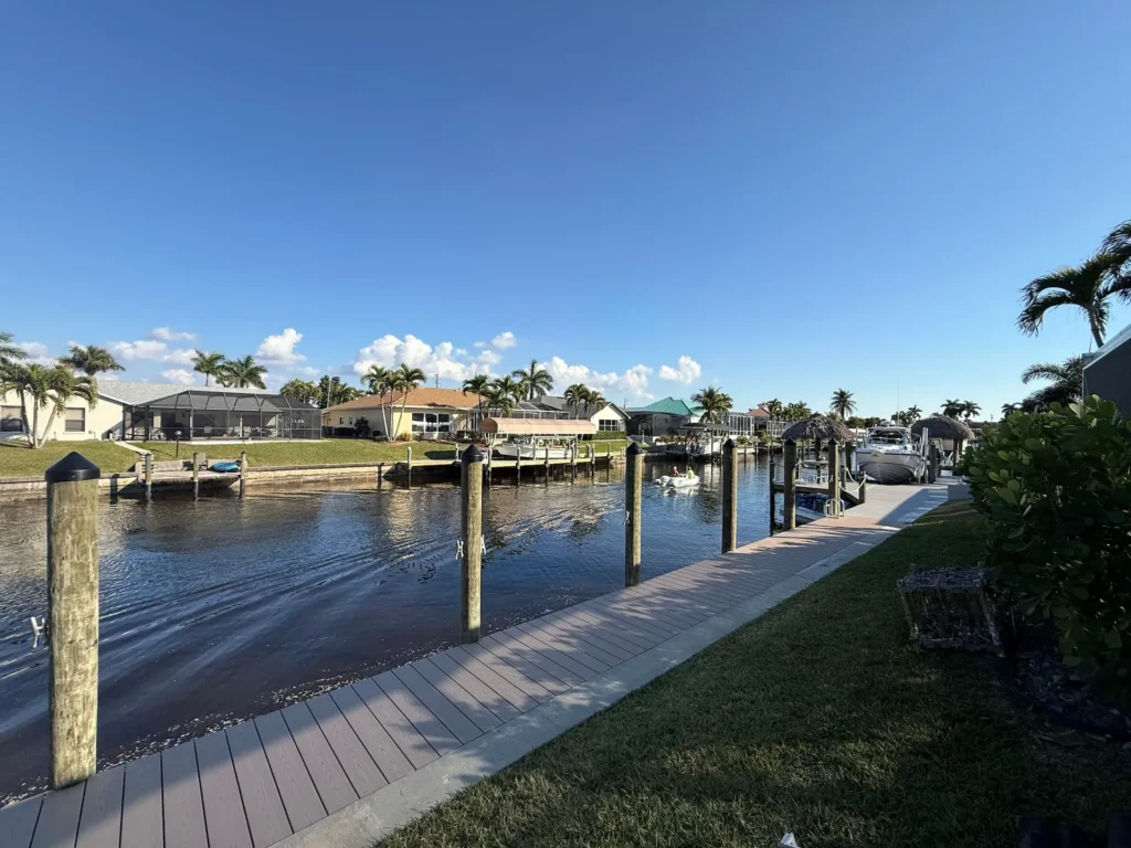 long-waterfront-dock-with-pilings-installation